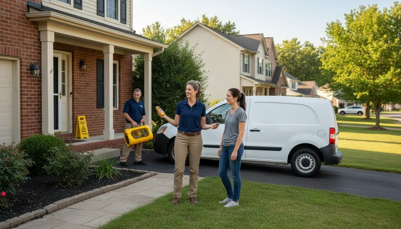 Residential water damage restoration in Elliott, IL